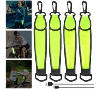 Vaileal 4 zaini a LED lampeggianti per la scuola: 3 modalità, luci di sicurezza, riflettori, per bambini, riflettore impermeabile, per zaini, jogging