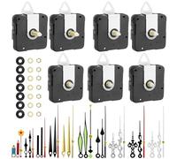 Vaileal 7 pezzi Movimento per orologio da parete: movimento dinamometrico alto per orologio da parete con 10 lancette, movimento silenzioso al quarzo strumento di riparazione