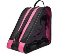 Vaileal Borsa per pattini a rotelle, tessuto Oxford, borsa per pattini da ghiaccio con cinghia regolabile, borsa portatile per scarponi da sci, borsa traspirante per pattinaggio su ghiaccio, rosa, 39