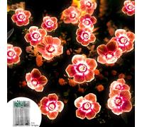 Vaileal Catena luminosa con fiori di ciliegio, 5 m, 50 LED: LED colorato, luci decorative per interni ed esterni, micro catena luminosa per alberi da giardino Diwali, regali per donne e ragazze