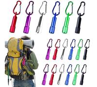 Vaileal Mini Torcia LED in Alluminio - Portachiavi Con Moschettone, Portatile e Piccola per Scuola, Attività all'Aperto, Caccia, Zaino in Spalla, Urgente