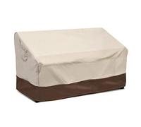 Vailge 2-Seater Heavy Duty Patio Bench Loveseat Cover,100% Waterproof Outdoor Sofa Cover, Lawn Patio Furniture Covers with Air Vent, Medium(Standard), Beige & Brown