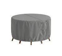 Vailge Coperture rotonde per mobili da patio, 100% impermeabili, per set di sedie da esterno, anti-scolorimento, resistenti ai raggi UV, diametro 243,8 cm, diametro 243,8 cm, colore grigio
