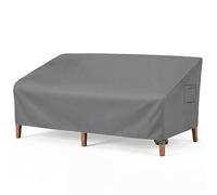 Vailge Fodera per divano da patio, 100% impermeabile, 3 posti, per mobili da giardino, con presa d'aria e maniglia, 200,7 x 94 x 89,9 cm, colore grigio