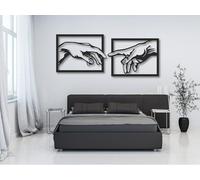 VAILLA Mano a mano di Michelangelo La creazione di Adams Decorazione da parete, murale in legno, decorazione da parete 3D, decorazione minimalistica, immagini per camera da letto (Michelangelo)