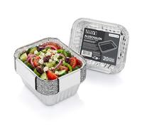 Vaily Vaschette antigoccia in alluminio, confezione da 20 pezzi, accessori per barbecue a gas, a carbone e grill elettrico, come vassoio raccogli grasso, 15 x 12 cm