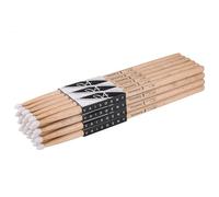 Vaisoeny Bacchette Batteria, Bacchette per batteria 5B con punta in nylon per batteria acustica o batteria elettronica, bacchette ovali in legno di quercia con punta in nylon (12 paia)