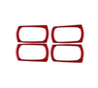 VAJDRTOA Adesivo in fibra di carbonio compatibile con Corsa 2007 2008 2009 2010 2011 2012 2013 2014 LHD RHD Pulsante alzacristalli auto(For LHD RHD Red)