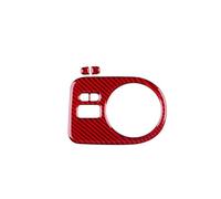 VAJDRTOA Adesivo in fibra di carbonio compatibile con Ibiza 6J 2009 2010 2011 2012 2013 2014 LHD RHD Cornice interruttore fari auto Rivestimento interno(For RHD Red)