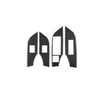 VAJDRTOA Adesivo in fibra di carbonio compatibile con RAV4 XA50 2019 2020 2021 2022 2023 2024 2025 LHD RHD Pannello pulsanti alzacristalli auto(For RHD Black Carbon)