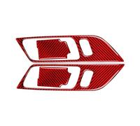 VAJDRTOA Compatibile con gli accessori Mustang GT 2015-2021, in fibra di carbonio, for interni, maniglie delle portiere, adesivi decorativi, finiture e coperture.(Style B(Red))