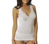 VAJOLET BY SELINA Canottiera Donna Intimo in Cotone Filo di Scozia Spalla Larga SL5068 Misure 3-4-5-6-7-8 Bianco E Nero (6 XL IT Donna, Nero)