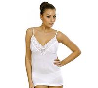VAJOLET BY SELINA Canottiera Donna Intimo in Cotone Filo di Scozia Spalla Stretta SS5512 Misure 3-4-5-6-7-8 Bianco E Nero (8 XXXXL IT Donna, Nero)