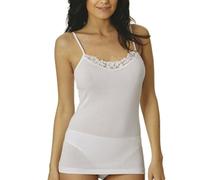 Vajolet Canottiera Donna Cotone Filo Scozia Selina SS5059 Bianco O Nero (Bianco, 4 L IT Donna)