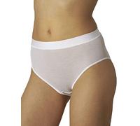 VAJOLET Selina Slip Donna 100% Cotone Filo di Scozia Senza Cucitura SN1036 Bianco E Nero (Bianco, 5 L IT Donna)