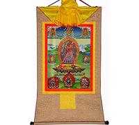 Vajrayogini, La Dakini di tutti i Buddha, Arte della pittura Thangka tibetana, Broccato buddista Thangka (Colore: Rosso, Dimensioni: Piccolo (35 cm * 27 cm)) (Colore: Bl (Color : Beige, Size : Small