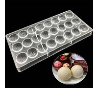 VAK 24 fori a forma di golf per pasticceria in policarbonato, stampi per cioccolatini, stampi in plastica, per dolci, dolci, cioccolato, 14,5 x 28 x 2,5 cm
