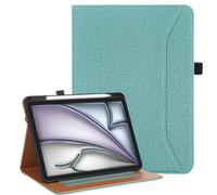 Vakarey Cover per iPad Air 11 Pollici M2 2024/M3 2025,Custodia per iPad Air 4 5 Generazione 10.9 Pollici 2020 2022 con Portapenne,Verde