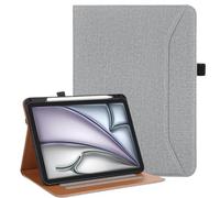 Vakarey Cover per iPad Air 11 Pollici M2 2024/M3 2025,Custodia per iPad Air 4 5 Generazione 10.9 Pollici 2020 2022 con Portapenne,Grigio