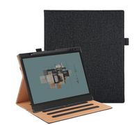 Vakarey Per Boox Note Air 4 C Cover con Portapenne,Intelligente In Pelle PU Custodia per Boox Note Air 3C B/W con Cinturino da Polso,Nero