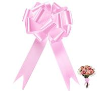 VakiReyy 100 Pezzi Fiocco Rosa,Coccarde Autotiranti Fiocco,Fiocco Nascita Rosa,12cm Fiocchi Auto Matrimonio,Coccarde Fiocco Matrimonio