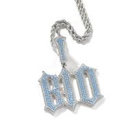 VAKTWPDLY Collana con nome personalizzato Colourful Simulated Diamond Iced Out Chain per gli uomini Hip Hop Custom Letter Necklace 18K Gold Plated A-Z Nameplate Pendant with Tennis Chain per le donne