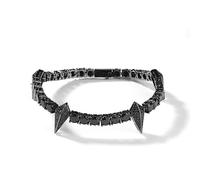 VAKTWPDLY Elegante bracciale tennis multicolore da 4 mm con denti e artigli per donna - Gioiello in zirconi placcato oro 18 carati, collana girocollo a catena tennis in stile hip hop per uomo e donna