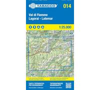 Val di Fiemme, Lagorai, Latemar. Carta topografica in scala 1:25.000, antistrappo, impermeabile, fotodegradabile. Ediz. multilingue: 014