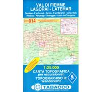 Tabacco Carta N.014 Val di Fiemme/Lagorai/Latemar - 1:25.000 unisex