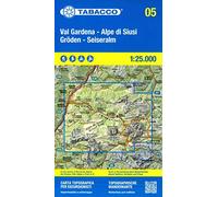 Val Gardena. Alpe di Siusi. Gröden. Seiseralm. Carta topografica in scala 1:25.000: 05