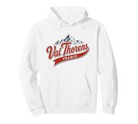 Val Thorens Francia Stazione sciistica Montagna Grafica retrò Felpa con Cappuccio