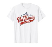 Val Thorens Francia Stazione sciistica Montagna Grafica retrò Maglietta