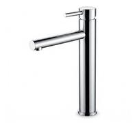 VALAZ Rubinetto Bagno Lavabo Alto Cromo | Miscelatore Lavabo Bagno Acqua Fredda e Calda, Risparmio Acqua | Installazione Facile | Ottone, Inossidabile, Elegante, Rotondo, Serie Palancia