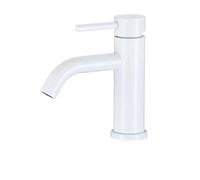 VALAZ Rubinetto Bagno Lavabo Bianco | Miscelatore Lavabo Bagno Acqua Fredda e Calda, Risparmio Acqua | Installazione Facile | Ottone, Inossidabile, Elegante, Serie Jabalón