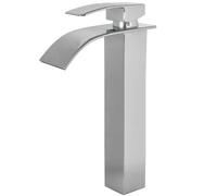 VALAZ Rubinetto Bagno Lavabo Cascata Cromo | Miscelatore Lavabo Bagno Acqua Fredda e Calda, Risparmio Acqua | Installazione Facile e Veloce | Ottone, Inossidabile, Elegante, Serie Aljibe
