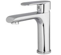 VALAZ Rubinetto Bagno Lavabo Cromo | Miscelatore Lavabo Bagno Acqua Fredda e Calda, Risparmio Acqua | Installazione Facile e Veloce | Ottone, Inossidabile, Elegante, Rotondo, Serie Turia