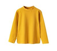 Valcalch Bambini T-Shirt Manica Lunga Pullover Cotone Dolcevita/Collo Lupetto Top Strato di Base Maglia Termica Tinta Unita Tees per Ragazzi Ragazze 1-14Y