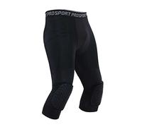 Valcatch Collant a Compressione Imbottiti da Uomo 3/4 di Lunghezza Leggings con Protezione del Ginocchio per Il Calcio da Basket