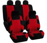 Valcla Auto Coprisedili per Hyundai ix35 (TL) 3. Generation 2016-2024, 9 Pezzi Traspirante Auto Set Coprisedili Anteriori Posteriori Impermeabile Comfort Interno Accessori,E Red