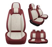 VALCLA Coprisedili Auto per Honda Insight 2019-2022, Set Completo 5 Posti in Pelle Impermeabile Antiscivolo Resistenti per Sedili Anteriori Posteriori,B Red