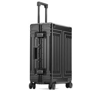 VALCLA Valigia Valigia for trolley interamente in lega di magnesio con telaio in alluminio Valigia con ruota universale silenziosa anticaduta(Schwarz,20in)