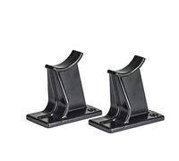 Valdern - Coppia di piedini di appoggio per termosifone, universali, tradizionali, altezza 65 mm, disponibili in bianco | nero | grigio antracite (nero)