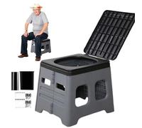 Vale di viaggio per campeggio, toilette portatile per il campeggio,Toilette ergonomico da vasino da viaggio | Bagno portatile con sacchetti di immondizia consolidante agenti comodità igienica per all'