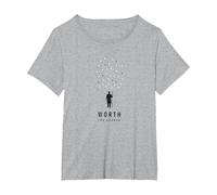 Vale la Pena Cercare: Ha Lasciato Il 99 per trovarmi Shepherd Maglietta, Donna Plus-Size, Grigio Melange, 1X