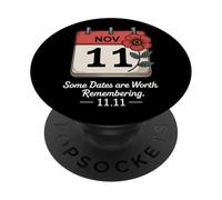 Vale la pena ricordare alcune date 11 11 Veterans Day PopSockets PopGrip Adesivo
