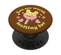 Vale la pena scioglierti per Popsicle Kawaii Cute Funny PopSockets PopGrip Adesivo