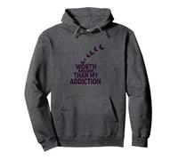Vale più della mia Ispirazione per Il Recupero delle dipendenze Felpa con Cappuccio, Unisex per Adulti, Grigio Scuro, XL