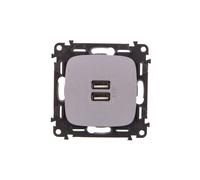 VALENA ALLURE Presa di Ricarica USB Doppia Alluminio 754997