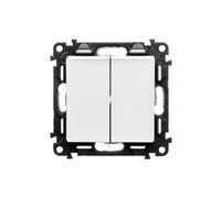 Legrand, Valena Life 752108 - Interruttore a doppia commutazione, 10 AX, 250 V, con piastra di copertura e telaio, colore: Bianco