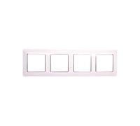VALENA LIFE Telaio quadruplo bianco/cromo 754034